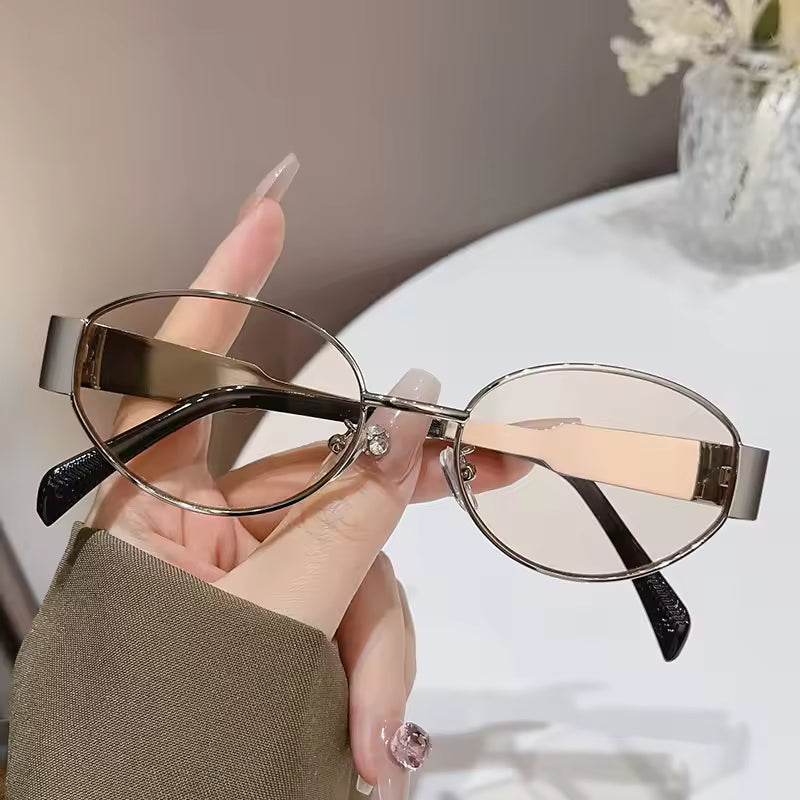 Chic Oval Metal Sunglasses