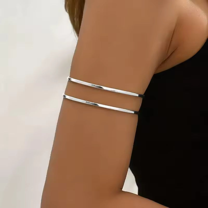 Gold Glam Adjustable Arm Cuff